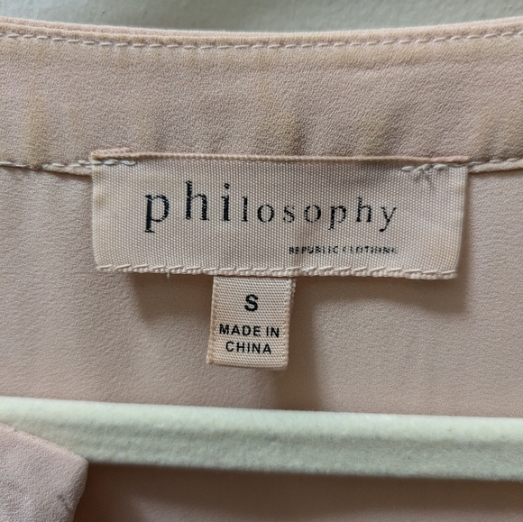 Philosophy Short Sleeve Blouse in Blush - Picture 2 of 4